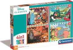 Clementoni Klasszikus Disney puzzle 4 az 1-ben (12+16+20+24 darab)