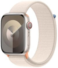 Apple Watch Series 9, mobil, 45mm, Starlight, Starlight Sport Loop (MRMA3QC/A)