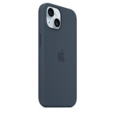 Apple iPhone 15 szilikon tok MagSafe-vel - Viharkék