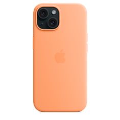 Apple iPhone 15 szilikon tok MagSafe-vel - narancssárga Sorbet