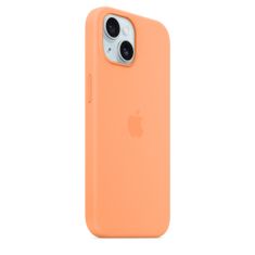 Apple iPhone 15 szilikon tok MagSafe-vel - narancssárga Sorbet