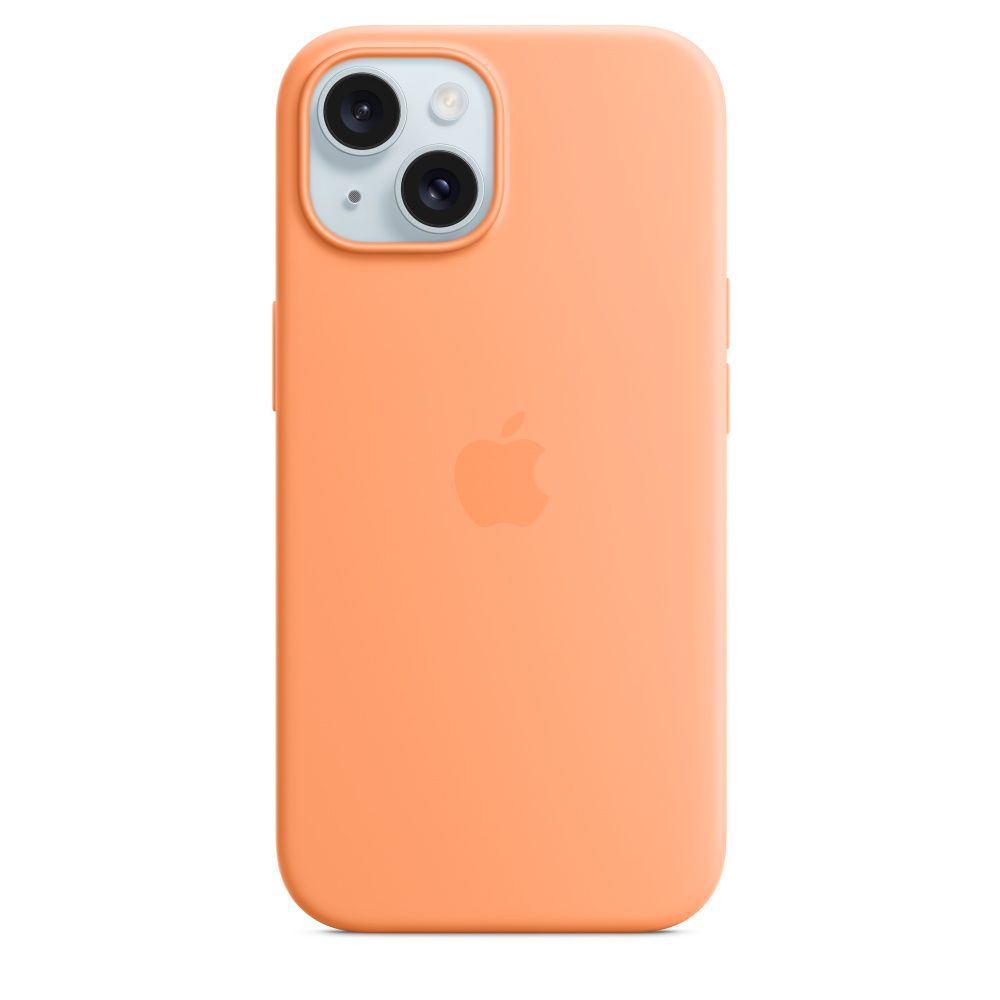 Apple iPhone 15 szilikon tok MagSafe készülékkel - Guava