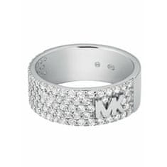 Michael Kors Csillogó ezüst gyűrű cirkónium kövekkel MKC1555AN040 (Kerület 56 mm)