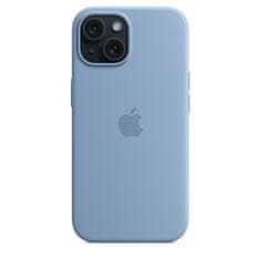 iPhone 15 szilikon tok MagSafe-vel - Téli kék
