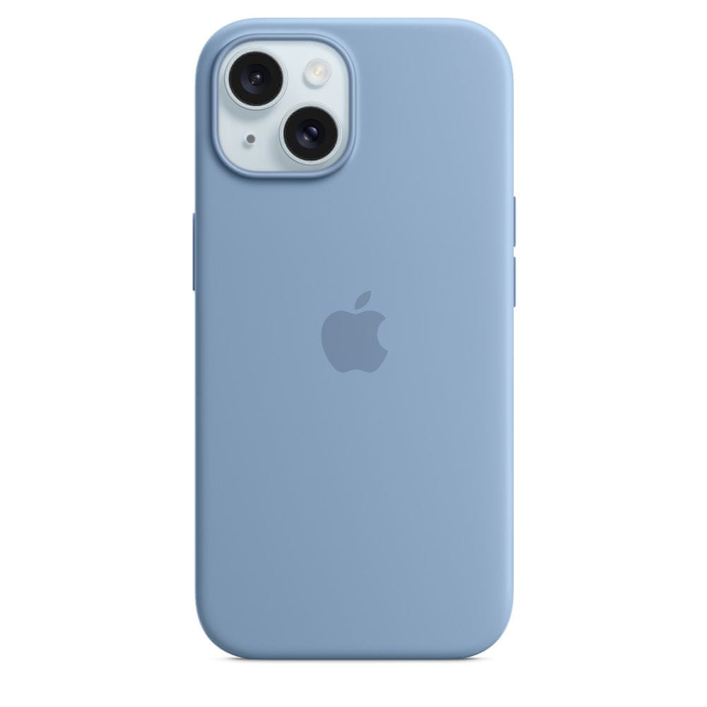 Apple iPhone 15 szilikon tok MagSafe-talppal - Téli kék