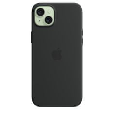 Apple szilikon tok iPhone 15 Plus MagSafe készülékkel - Fekete