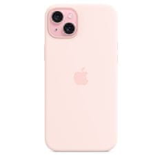 Apple szilikon tok iPhone 15 Plus MagSafe készülékkel - világos rózsaszín