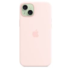 Apple szilikon tok iPhone 15 Plus MagSafe készülékkel - világos rózsaszín