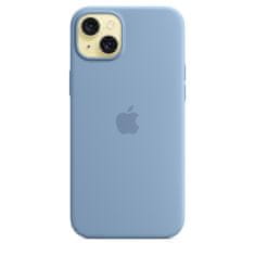 Apple szilikon tok iPhone 15 Plus MagSafe készülékkel - Téli kék