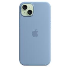 Apple szilikon tok iPhone 15 Plus MagSafe készülékkel - Téli kék