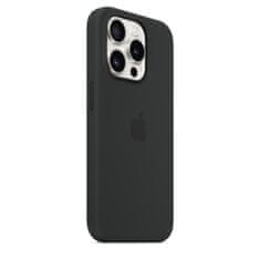 Apple szilikon tok iPhone 15 Pro MagSafe készülékkel - Fekete