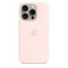 szilikon tok iPhone 15 Pro MagSafe készülékkel - Világos rózsaszín