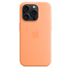 Apple szilikon tok iPhone 15 Pro MagSafe készülékkel - narancssárga Sorbet