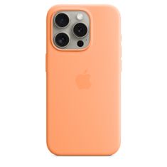 Apple szilikon tok iPhone 15 Pro MagSafe készülékkel - narancssárga Sorbet