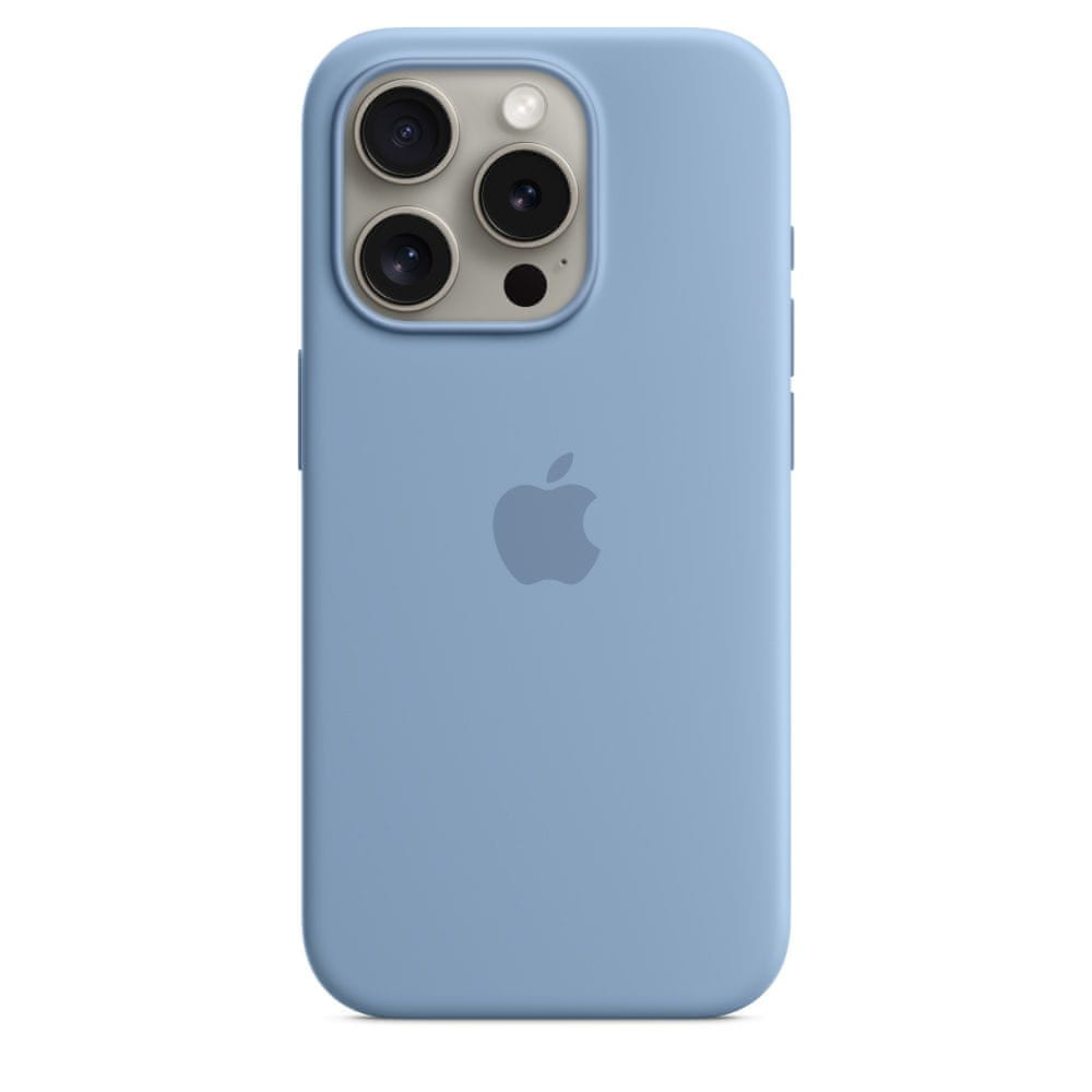 Apple iPhone 15 Pro szilikon tok MagSafe-talppal - Téli kék