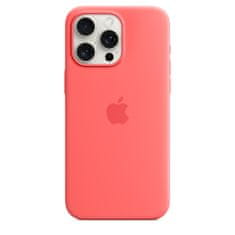 Apple iPhone 15 Pro Max szilikon tok MagSafe-zárral - Guava