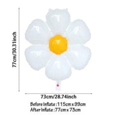 Northix Virág alakú fólia lufi - 2 db 