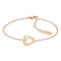 Calvin Klein Gyengéd bronz karkötő szívvel Minimalist Hearts 35000389