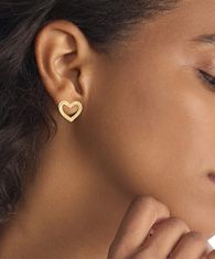 Calvin Klein Bájos aranyozott fülbevaló Szív Minimalist Hearts 35000391