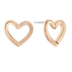 Calvin Klein Bájos bronz fülbevaló Szívek Minimalist Hearts 35000392