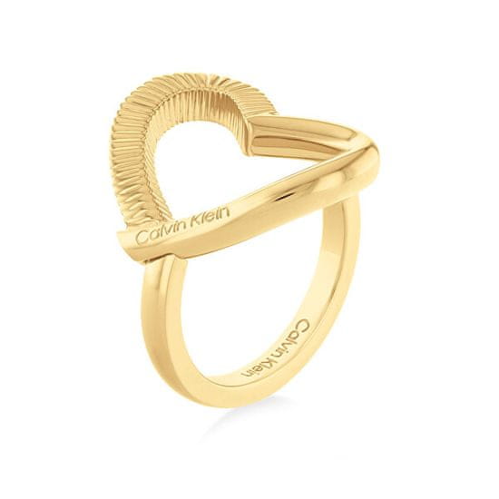 Calvin Klein Romantikus aranyozott gyűrű Heart 35000438