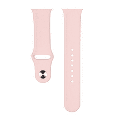 Devia Apple Watch 1-6, SE (42 / 44 mm) / Watch 7-8 (45 mm) / Watch Ultra (49 mm), szilikon pótszíj, állítható, Delux Sport, rózsaszín (RS139935)