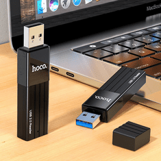 Hoco Kártyaolvasó, USB, microSD és SD kártyához, USB 2.0, HB20, fekete (RS103392)