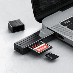 Hoco Kártyaolvasó, USB, microSD és SD kártyához, USB 2.0, HB20, fekete (RS103392)