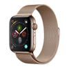 Apple Watch 1-6, SE (38 / 40 mm), fém pótszíj, milánói stílus, mágnes zárral, Elegant, arany (RS122126)
