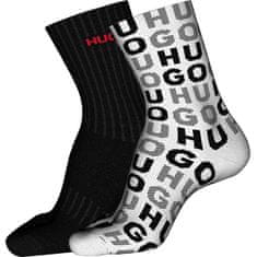 Hugo Boss 2 PACK - férfi zokni HUGO 50501958-100 (Méret 43-46)
