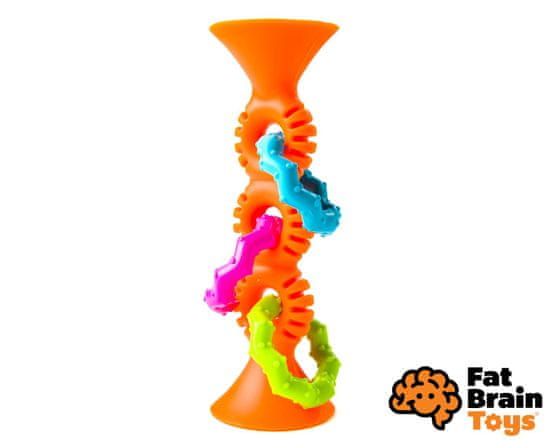 Fat Brain csörgő pipSquiz Loops narancssárga 15 cm