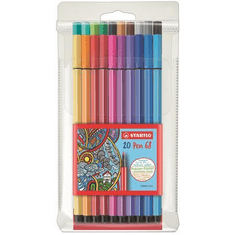 Stabilo "Pen 68" rostirón készlet 1 mm 20 különböző szín (6820/PL) (S6820/PL)