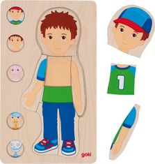 Goki Többrétegű puzzle Emberi test fiú