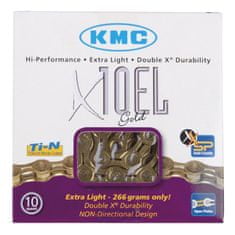 KMC X10EL arany lánc 114 láncszem BOX