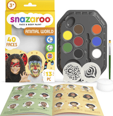 Snazaroo 8 darabos arcfesték készlet - Animal World