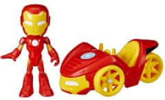 Spiderman SAF jármű és figura 10 cm Iron Man