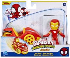 Spiderman SAF jármű és figura 10 cm Iron Man