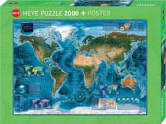Heye Rejtvény A világ műholdas térképe 2000 darab
