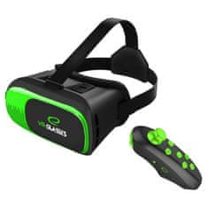 MeryStyle 3D VR szemüveg okostelefonokhoz aszférikus lencsékkel. Bluetooth távirányítóval