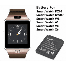 MeryStyle Smart Watch Okosóra akkumulátor LQ-S1. Kompatibilis DZ09, QW09, W8, A1, V8, X6, GT08, T8, MY1, Q18, M26, Z8, M9
