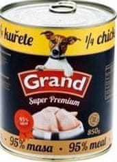 GRAND konz. kutya Extra 1/4 csirkével 850g