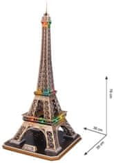 CubicFun Megvilágított 3D puzzle Eiffel-torony 84 darab