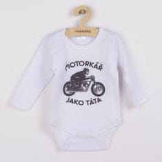 NEW BABY Új baba motorkerékpár apuci nyomtatott bodysuit - 56 (0-3m)