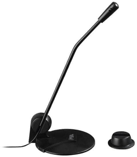 Hama asztali mikrofon CS-461/ 3,5 mm-es jack/ műanyag/ fekete