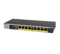 Netgear 8 portos 10/100/1000Mbps Gigabit Ethernet, rugalmas PoE, GS108LP