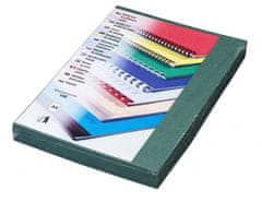 EUROSUPPLIES Könyvkötő borító karton Delta A4, 100db, műbőr, zöld