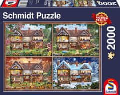 Schmidt Puzzle Házikó négy évszakban 2000 darab