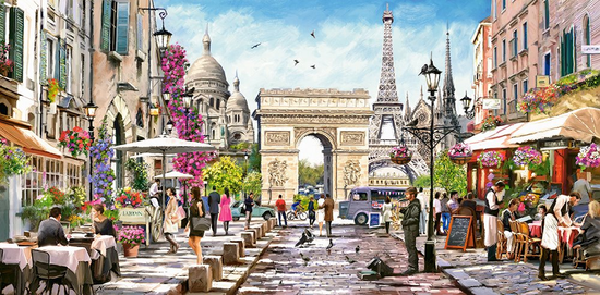 Castorland Puzzle Utca Párizsban 4000 darab