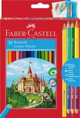 Faber-Castell zsírkréták 36db + ceruzahegyező, ceruza és duó zsírkréta
