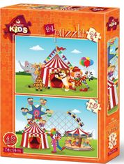 Art puzzle Puzzle Cirkusz és vidámpark 24+35 db